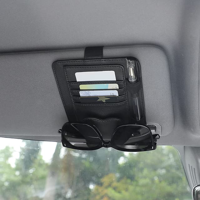 🚗 TIESOME Auto-Visier-Organizer 🕶️ Universal Auto Brillenhalter Clip
