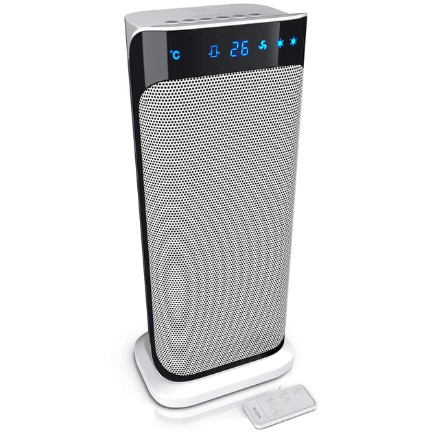 Brandson - Heizlüfter mit Fernbedienung 🌡️ - Preisträger - energiesparend leise Keramik-Heizlüfter Badezimmer - Oszillationsfunktion - Timer - Heizung Heater - GS zertifiziert A: Weiß Typ 1