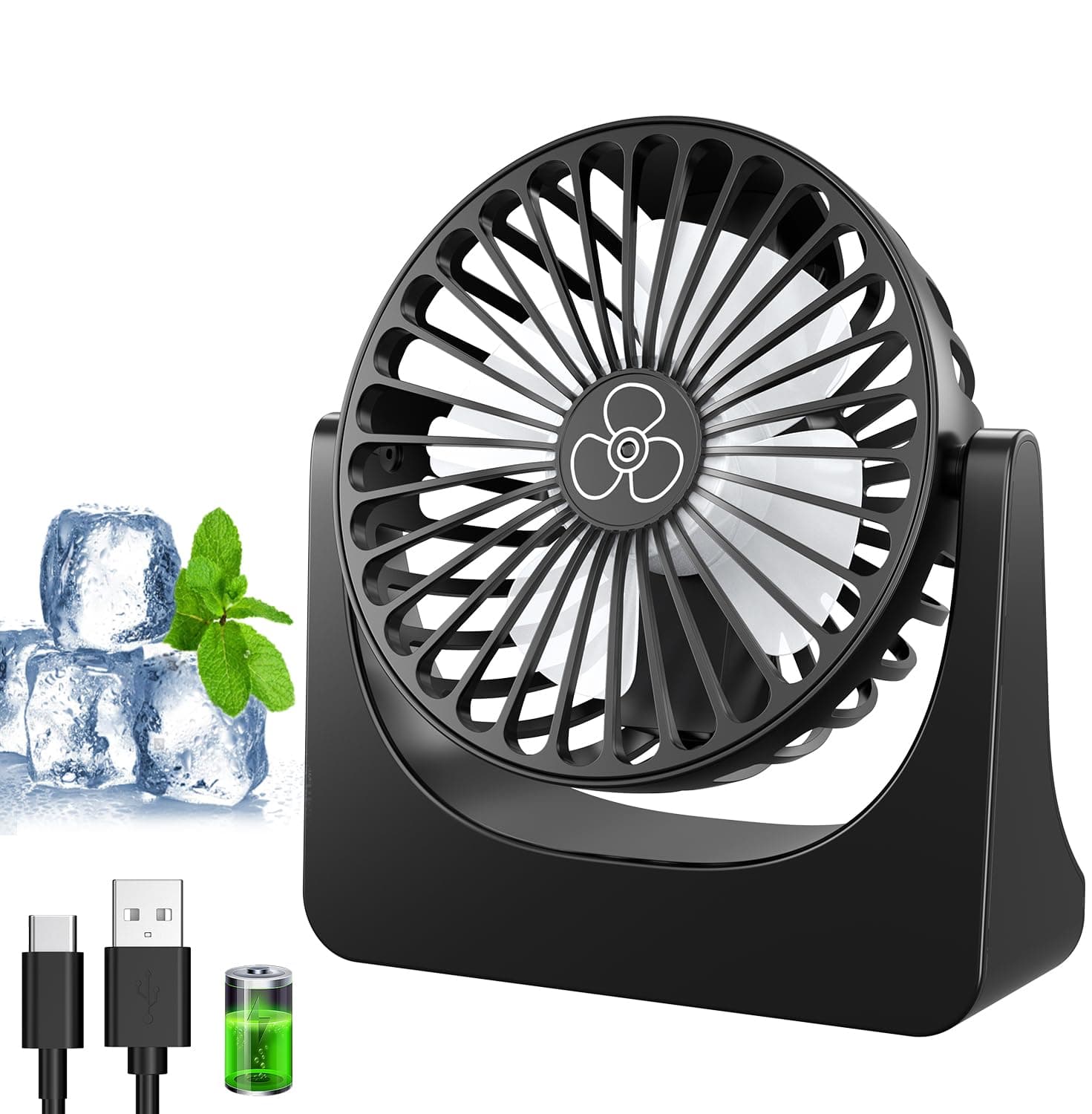 🌀🌬️ PALATALA Mini Tischventilator | USB Ventilator | Leise und Tragbar