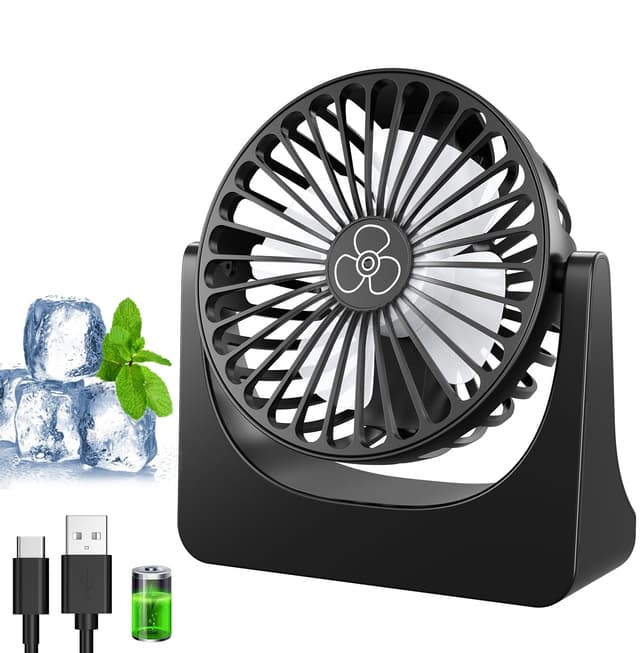🌀🌬️ PALATALA Mini Tischventilator | USB Ventilator | Leise und Tragbar