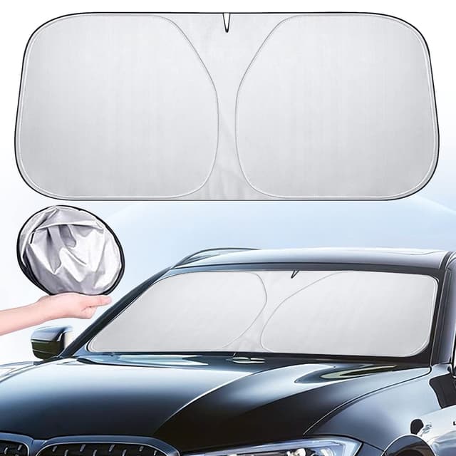 🚗 Sonnenschutz Auto Frontscheibe 142×80cm | Selbsthaftend | UV Hitzeschutz
