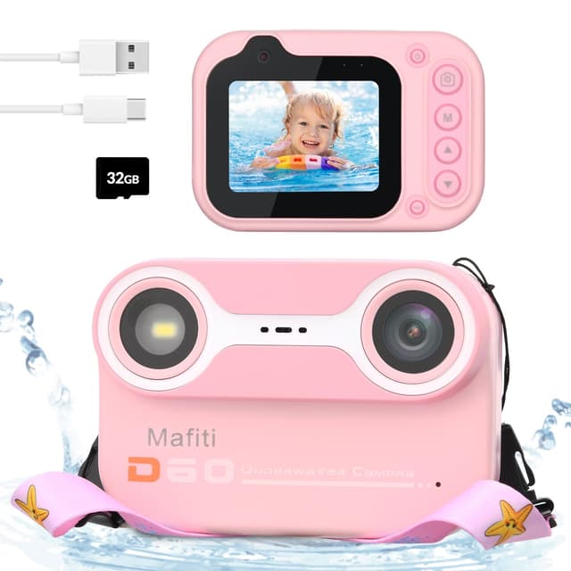 Unterwasserkamera für Kinder 📸 Wasserdicht 10ft 1080P Full HD 48MP 10X Digitaler Zoom 🌊