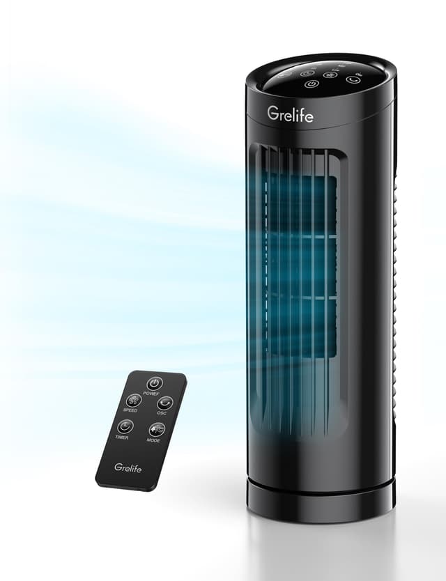 🌀 Grelife Turmventilator mit Fernbedienung | Leiser Turmventilator für Büro und Zuhause 🌬️
