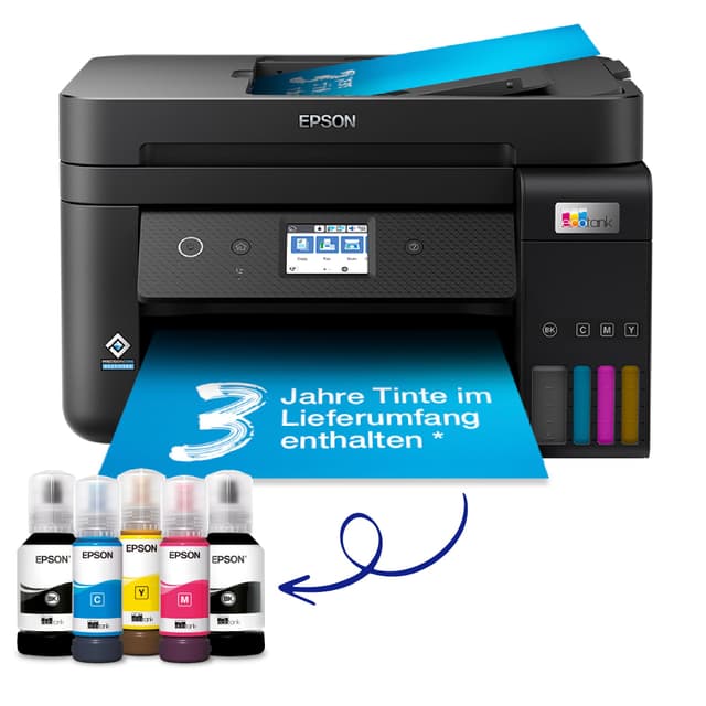 🖨️ Epson EcoTank ET-4850 A4-Multifunktions-Wi-Fi-Tintentankdrucker - 3 Jahre Tinte inklusive! 🌟