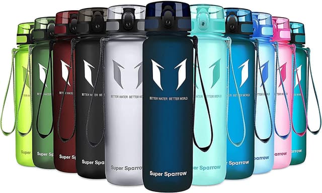 Super Sparrow Trinkflasche - Tritan Wasserflasche - 1000ml Blaubeere 🚴‍♂️🏋️‍♀️🌿