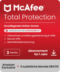 🔒 McAfee Total Protection (3 Geräte) 2025 | 15 Monate | Secure VPN Angebot bei HelloDeals