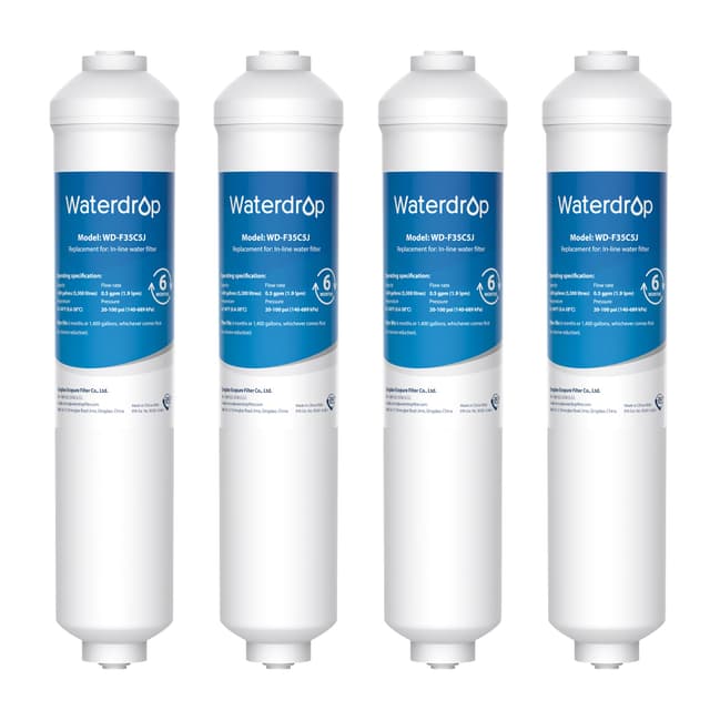 🌊💧🌿 Waterdrop Kühlschrank Wasserfilter Ersatz für Samsung® Wasserfilter DA29-10105J HAFEX/EXP, DA2010CB, HAIER® LG® Inline Wasserfilter (4 Stück)