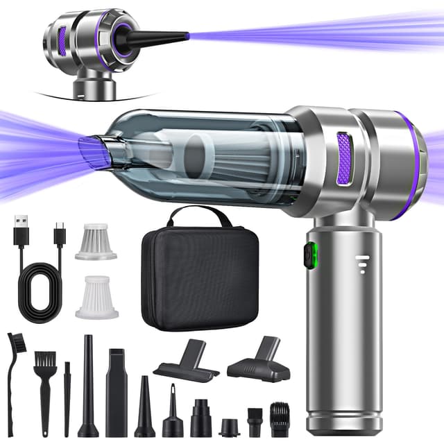 🔥 3-in-1 Handstaubsauger Akku, Auto Staubsauger Stark, 18000PA Handstaubsauger Kabellos