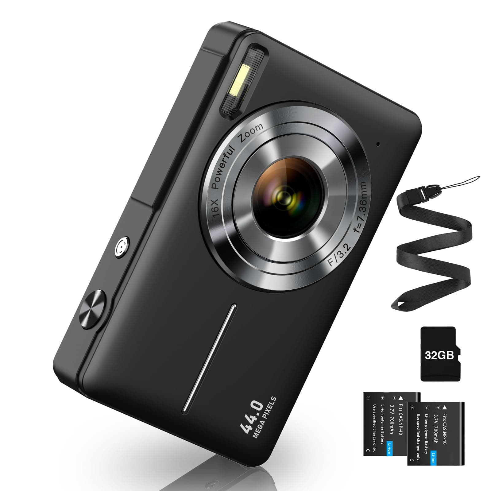 Digitalkamera 44MP FHD 1080p Fotoapparat Digital Kamera mit 32G Karte 📸