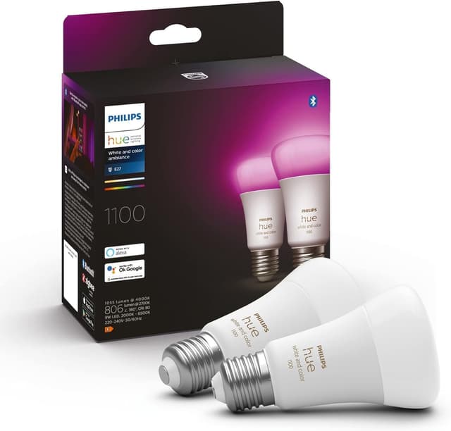 🌈 Philips Hue White & Color Ambiance E27 LED Lampen - Testsieger Stiftung Warentest