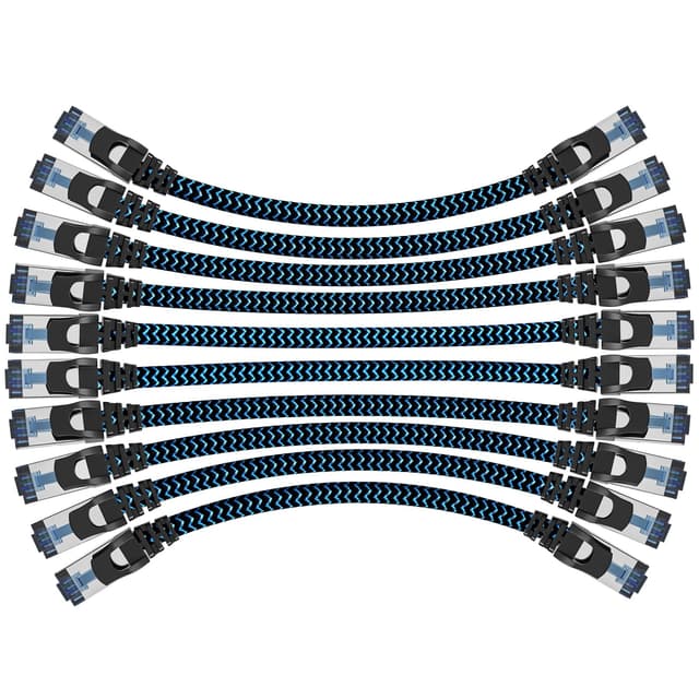 🚀 Mega Deal: CABNEER 10 Stück 10x 0,25m LAN Kabel Netzwerkkabel CAT8 Ethernet Kabel!