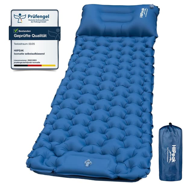 🏕️ HiiPeak Isomatte selbstaufblasend hoch Camping luftmatratze mit integrierten kopfkissen Outdoor campingmatte 🛌