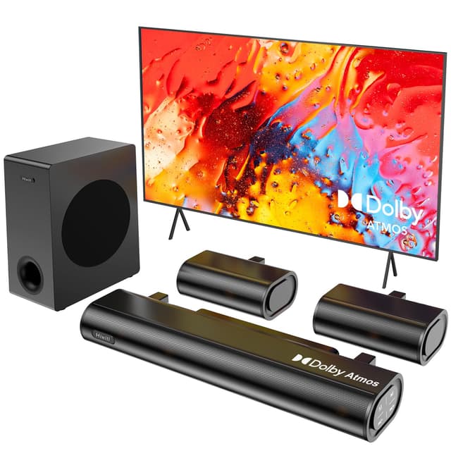 Hiwill 5.1CH Soundbar für TV Geräte, Dolby Atmos Soundsystem