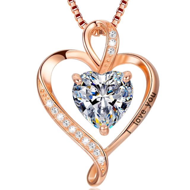 LAVUMO Herz Kette Damen Silber 925 ❤️ I love you Halskette Damen