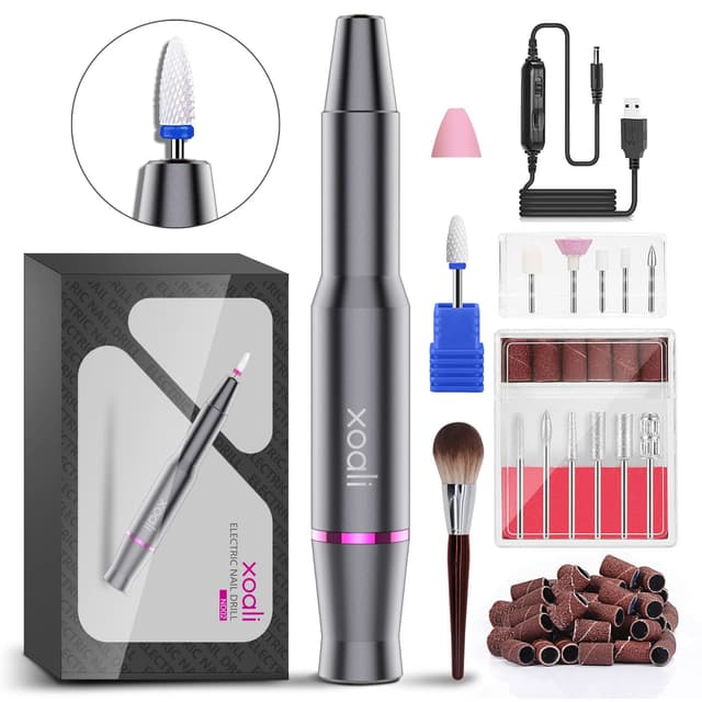 🌟 Xoali Nagelfräser 25000u/Min 12 In 1 Professionell Elektrische Nagelfräser für Gelnägel 🌟