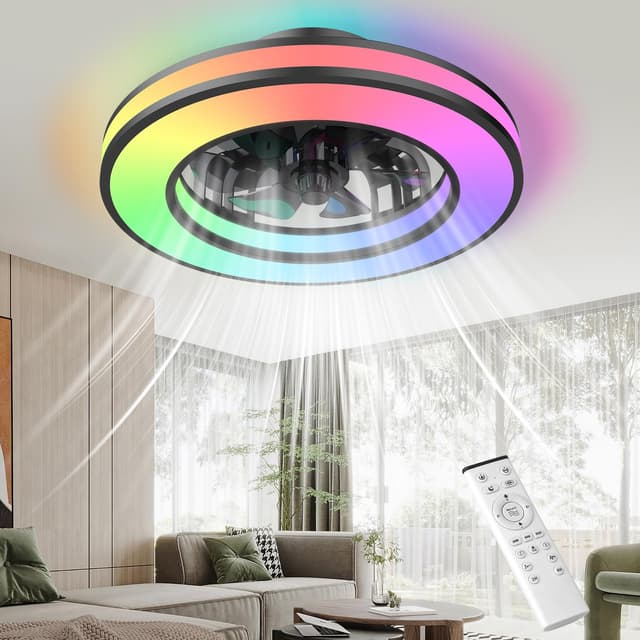 Nigecue 52W Deckenventilator mit Beleuchtung 🌀🌈