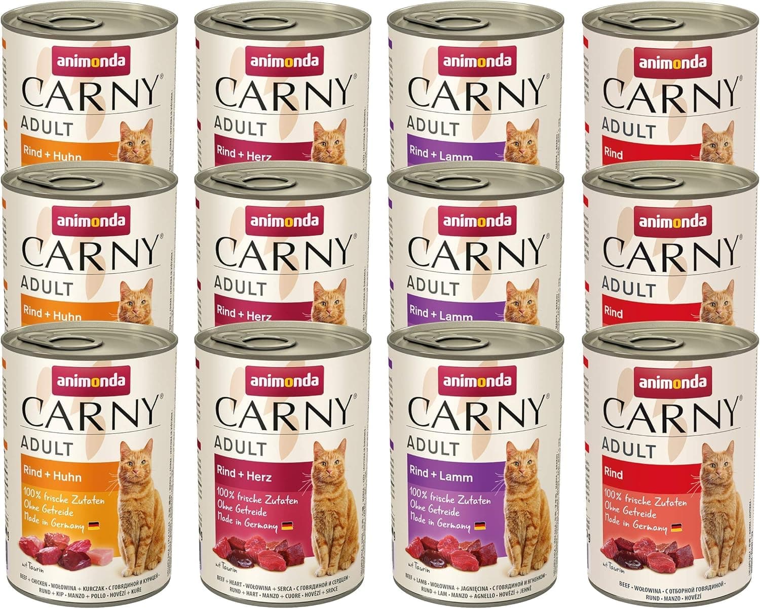 🐱🍖 Angebot: Animonda Carny Adult Herzhafte Variation (12 x 400 g) 🍖🐱