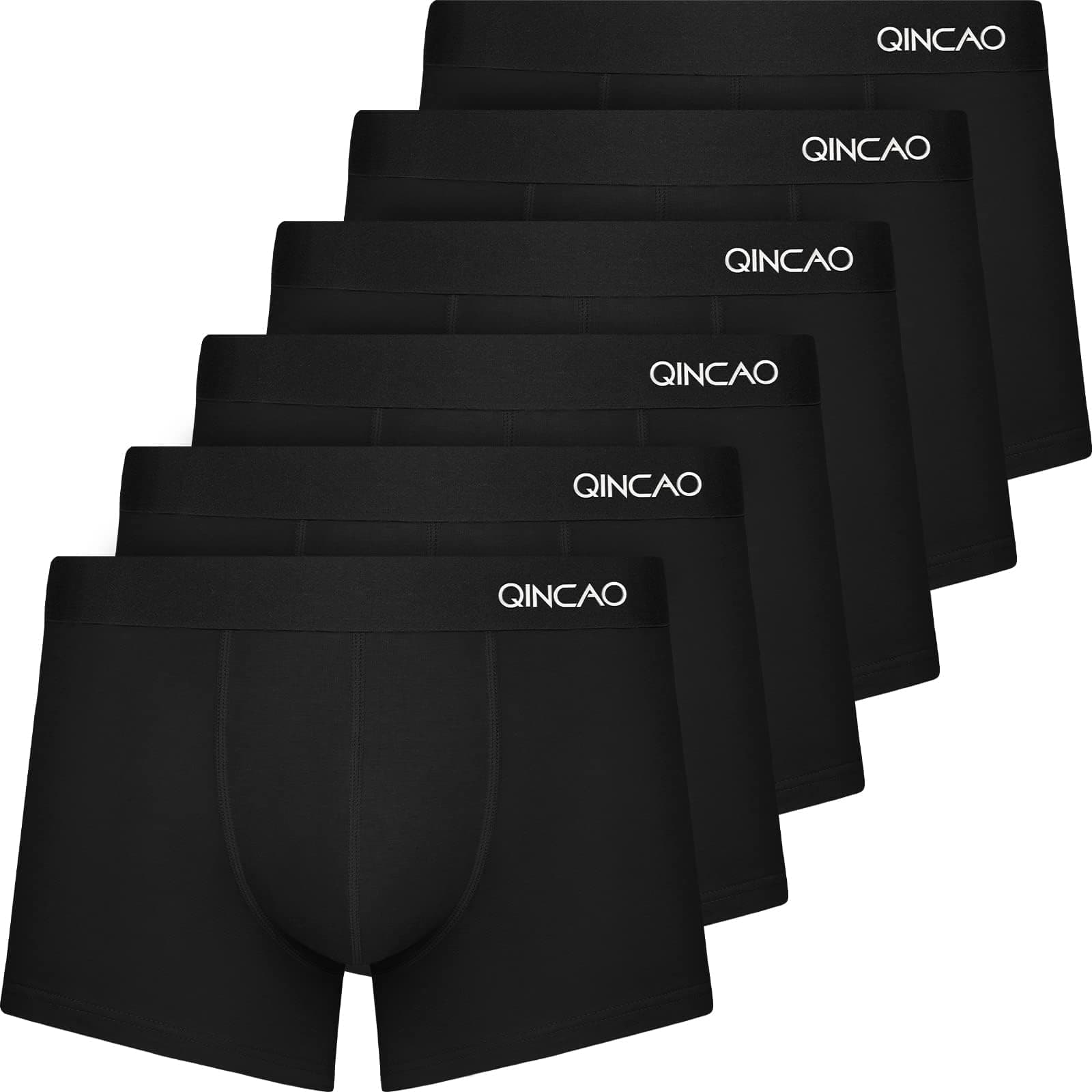 QINCAO Boxershorts Herren 6er Pack 🩲 XL 6x Schwarz - 16.99€