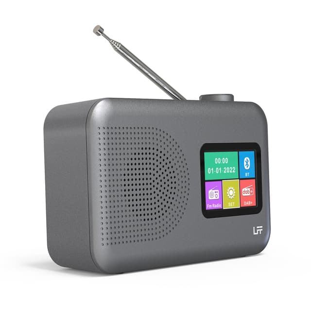 📻 LFF DAB Digitalradio mit Bluetooth und Farbdisplay - Grau