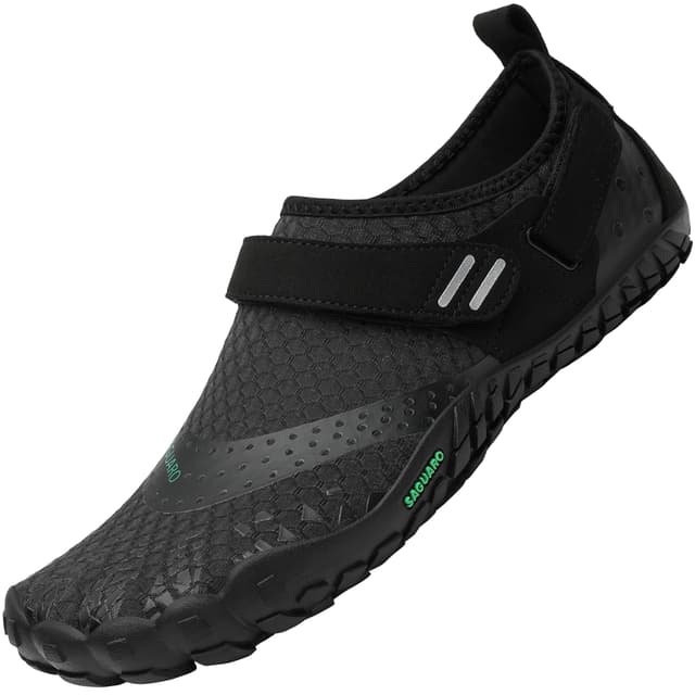 👟 SAGUARO Barfußschuhe Herren Damen Outdoor Sport Fitnessschuhe Traillaufschuhe Gr.35-48 43 EU Hochschwarz