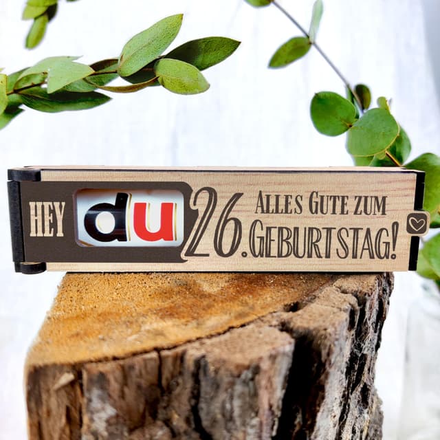 26. Geburtstag - Schokoriegel Geschenkbox inkl. Duplo 🎉🍫