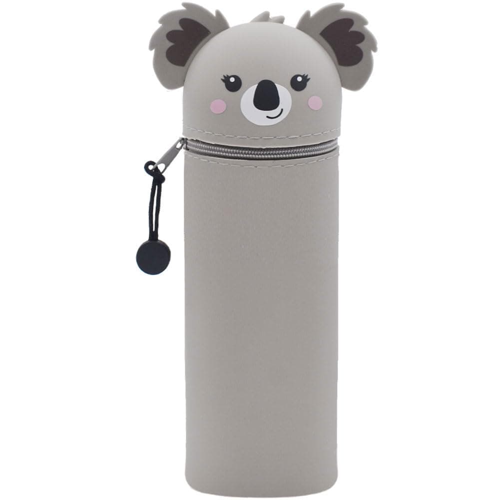 🦕🦄 GDFJBG 2-in-1 Silikon Federmäppchen - Dinosaurier, Kawaii, Tischstifthalter Federtasche Tischstifthalter, Reißverschluss, Silikon, Stiftetasche Buntstifte Marker (Koala) 🐨