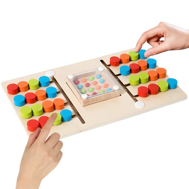 🌟 Doppelt Activity Board für Kinder ab 3-8 Jahre: Holzspielzeug Lernspiele 🧩