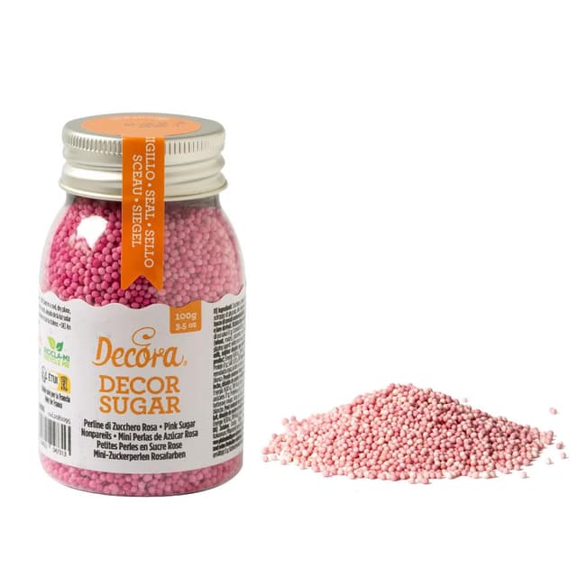 🎉 Angebot: Decora 2081095 100g Packung Rosa Mini Zuckerperlen 🍰