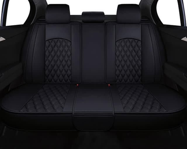 🚗 WANGIRL Sitzbezug Auto Rückbank, Autositzbezüge PU Leder Universal Geteilter 🚗