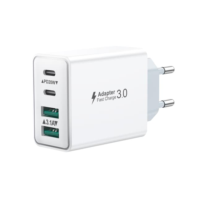 🔋 USB C Ladegerät 40W 4-Ports Schnellladegerät für iPhone & Co. 📱⚡