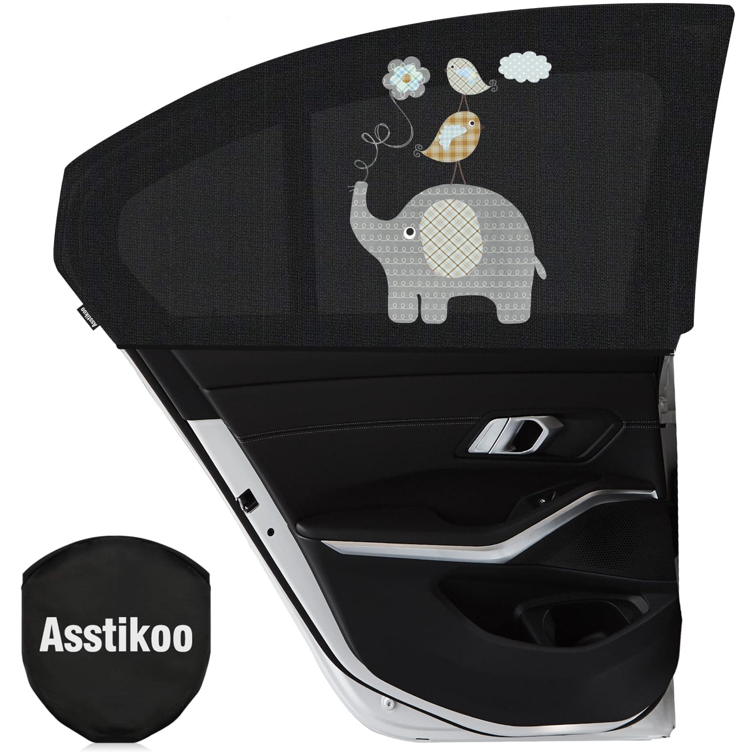 Asstikoo Auto Sonnenschutz Baby - 2 Stück (L-55 * 100cm) Schwarz 🌞