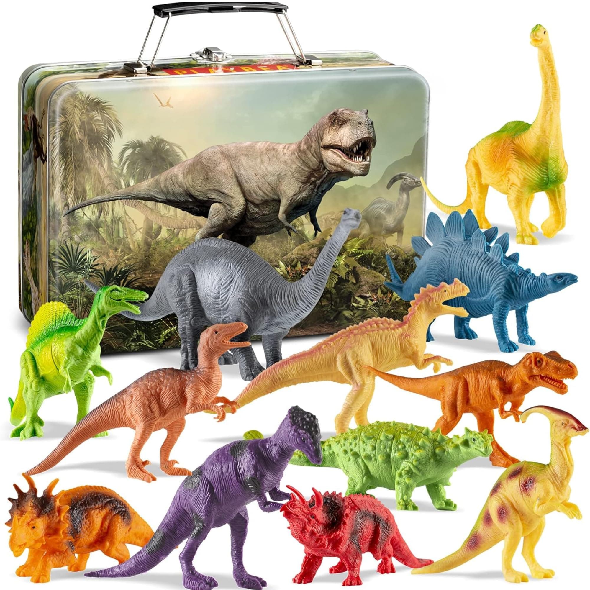 🦖 Gondola Dinosaurier Spielzeug Set für Kinder 3-5, 5-7, 8+ Jahre Alt - 12 Stück Dinosaurier Figuren 🦕