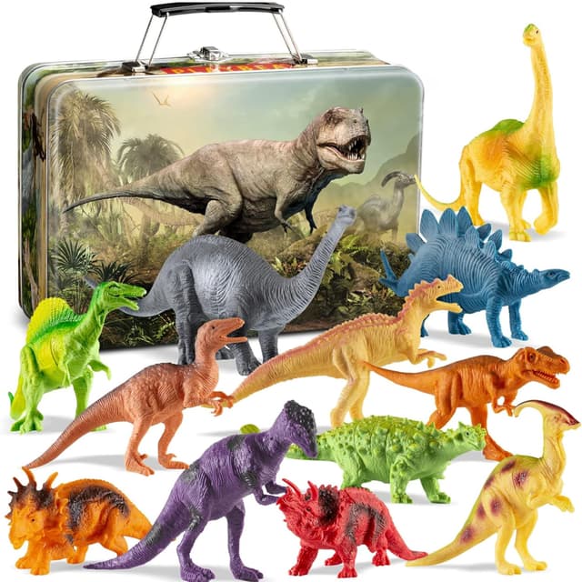 🦖 Gondola Dinosaurier Spielzeug Set für Kinder 3-5, 5-7, 8+ Jahre Alt - 12 Stück Dinosaurier Figuren 🦕