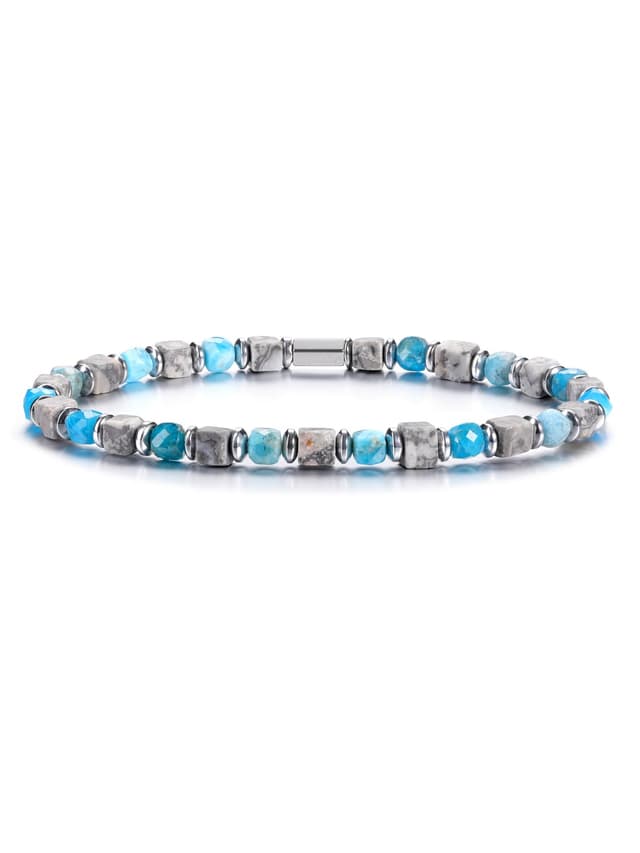 PiercingJak Herren Armband mit Jaspis und Apatit Perlen 😍