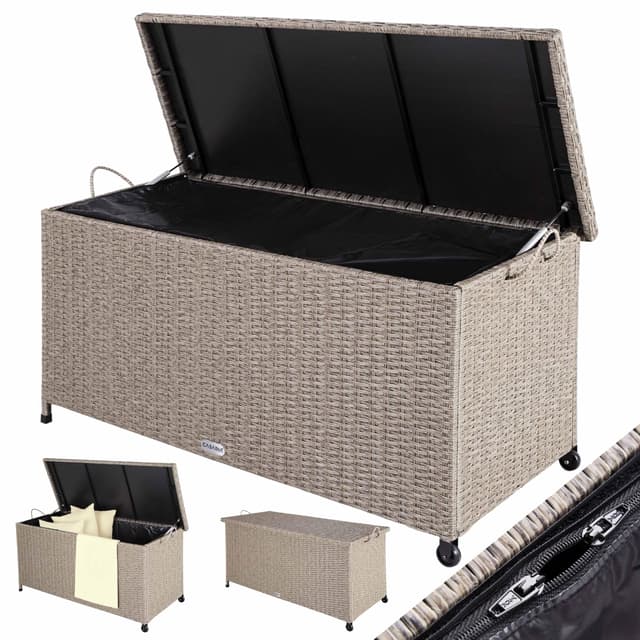 🌿 Casaria® Gartenbox Auflagenbox mit Rollen 270L Stauraum 👜🌧️