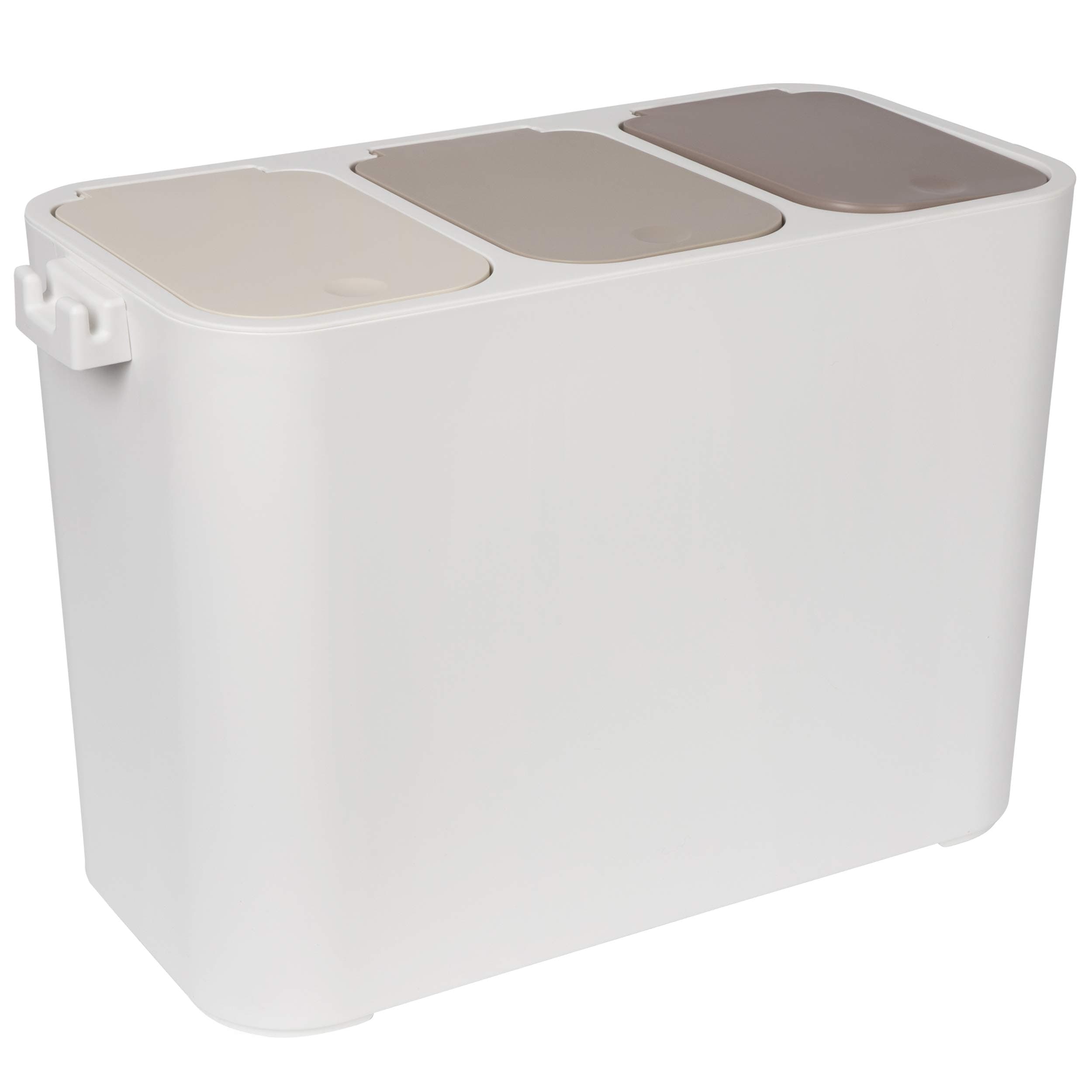 🌟 ONVAYA® Mülltrennsystem Ben | Mülltrennung mit mehreren Fächern | Mülleimer in creme-weiß 🌿