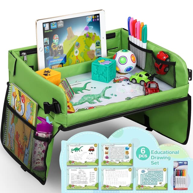 🎨 Lenbest Kinder Reisetisch Kindersitz Spiel - Lernspielzeug für Zuhause, Schule und Reisen