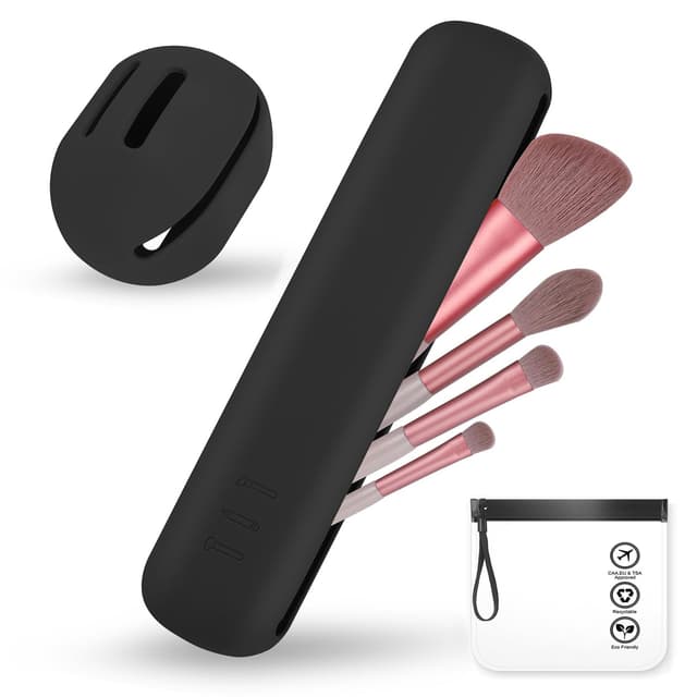🌟 Angebot: JIZZU 2 Stück Silikon Makeup Pinseltasche 🌟