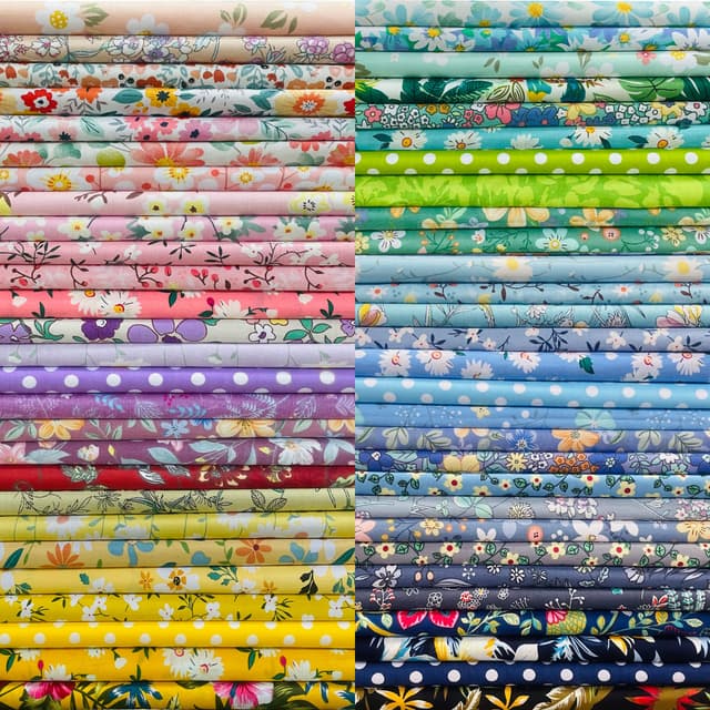 25 Stück 20 x 20 cm Patchwork Stoffe Paket aus Baumwolle 🧵