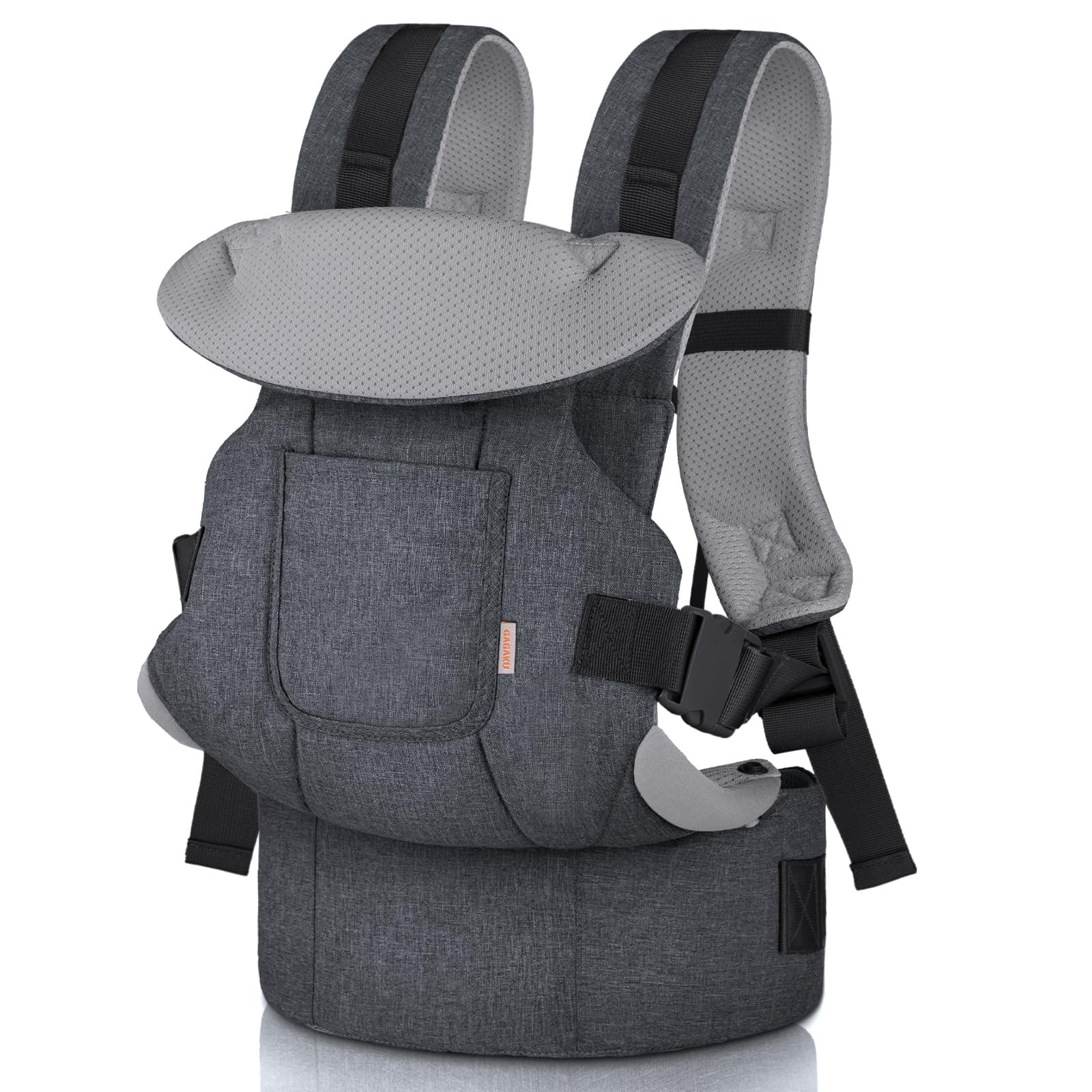 👶🎒 GAGAKU Babytrage für Babys Kleinkinder 0-36 Monate - Dunkelgrau 2_dunkelgrau 👶🎒