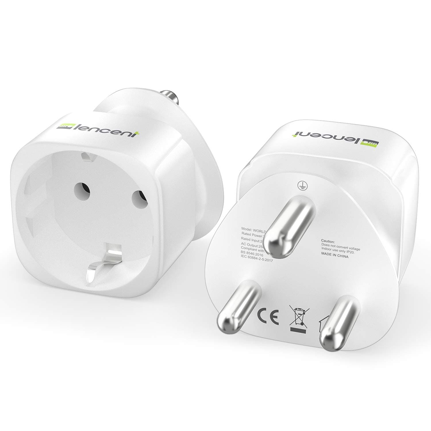 🔌🌍 LENCENT 2X Reiseadapter für Südafrika - Typ M Steckdose