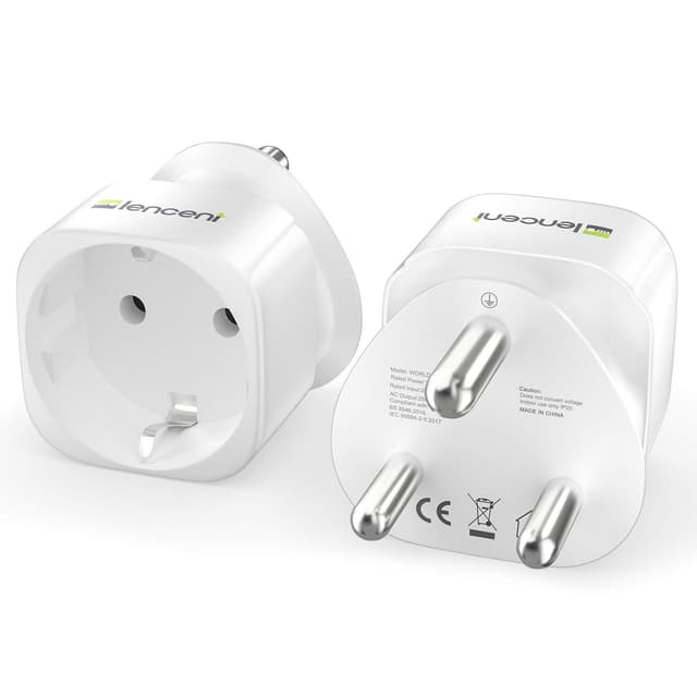 🔌🌍 LENCENT 2X Reiseadapter für Südafrika - Typ M Steckdose