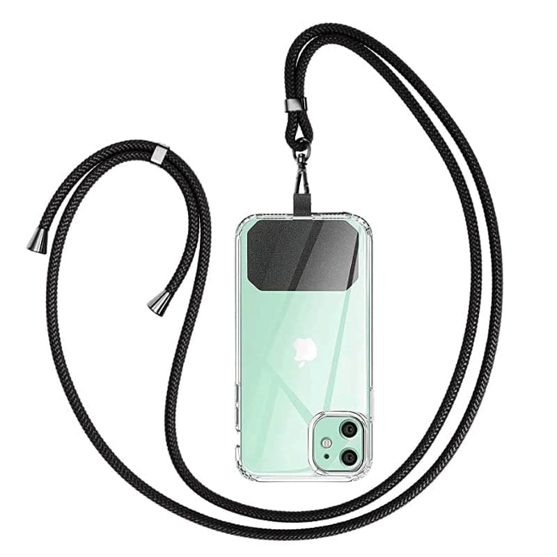 📱 GUMO-LONG Handyband Universal zum Umhängen - Kompatibel mit jedem Handy und Smartphone - Schwarz