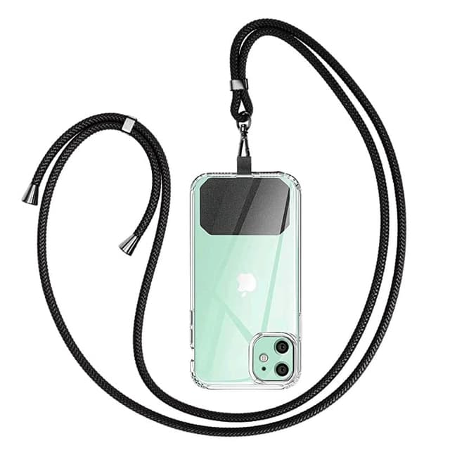 📱 GUMO-LONG Handyband Universal zum Umhängen - Kompatibel mit jedem Handy und Smartphone - Schwarz
