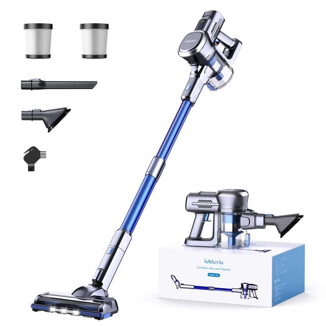 Lubluelu 25000 Pa Akku Staubsauger| Kabelloser Staubsauger| 25.9V Akkusauger (Blau)