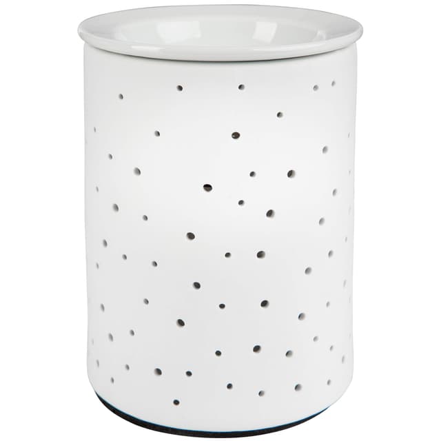 ONVAYA Porzellan Duftlampe DOTS | Elektrisch | Weiss | 15 cm | Aromalampe 🌸🕯️