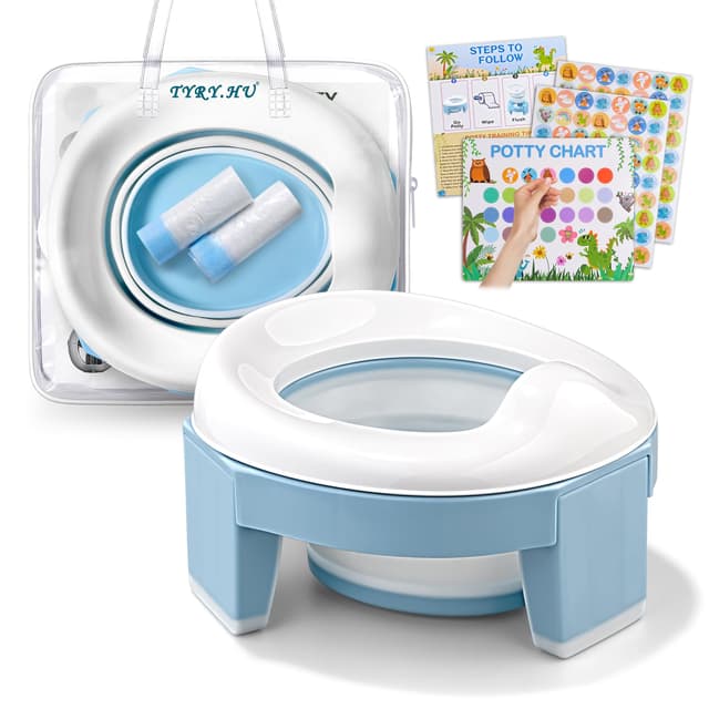 🚽 Kinder Toilettensitz 3-IN-1 Reisetöpfchen Training Sitze - Blau