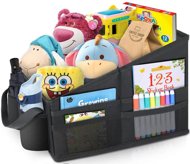 🚗 Premium Auto-Rücksitz Organizer für Kinder 🧸📚🥤
