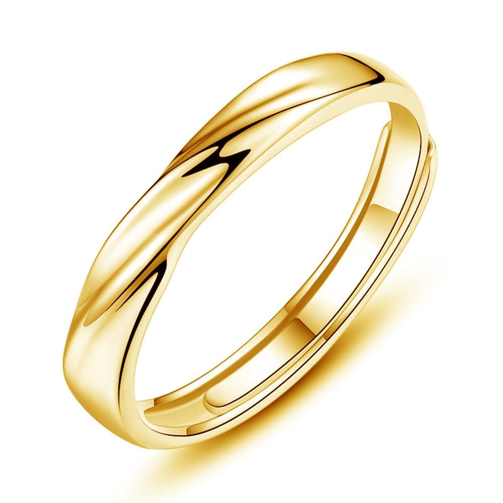 Josfeva Damen & Herren Trauringe Paare Ringe 🌟 925 Sterling Silber Offen Verstellbar Partnerringe Verlobungsring Hochzeitsring Band Ring mit Weiß Zirkonia