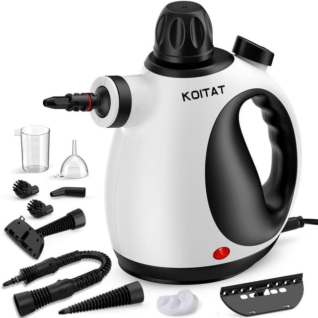 🔥 Super Angebot! KOITAT Tragbarer Druckdampfreiniger mit 10 Zubehörteilen - 60% Rabatt!